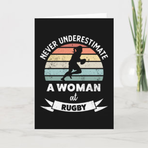 ラグビースポーツおもしろいギフトママの女性 カード