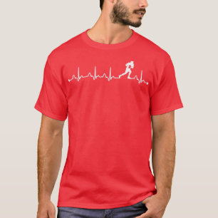ラグビーハートビートEKGラグビープレーヤーパルスEKG Tシャツ