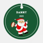 ラグビーパーソナライズされたグクリスマス収集可能 メタルオーナメント (裏面)