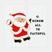 ラグビーパーソナライズされたグ・クリスマス メタルオーナメント (正面)