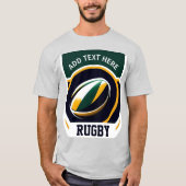 ラグビーパーソナライズされたグTシャツ Tシャツ (正面)