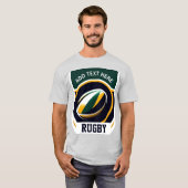 ラグビーパーソナライズされたグTシャツ Tシャツ (正面フル)