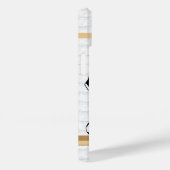 ラグビーパーソナライズされたジャージーブラックアンドホワイト Case-Mate iPhoneケース (裏面 / 右)