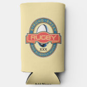 ラグビーパーソナライズされたセルツァークーラーボックス スリム缶クーラー (正面)