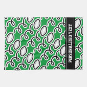 ラグビーパーソナライズされたタタオル |スポーツテーマデザイン キッチンタオル (横)