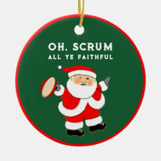 ラグビーパーソナライズされたビー2023収集可能 セラミックオーナメント (正面)