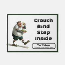 ラグビーパーソナライズされたファンのドアマット ドアマット