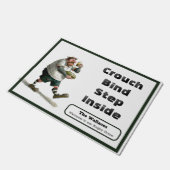 ラグビーパーソナライズされたファンのドアマット ドアマット (アングル)