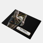 ラグビーパーソナライズされたファンのドアマット ドアマット (アングル)