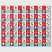 ラグビーパーソナライズされたホリディギフトラッピング紙 ラッピングペーパー (フラット)