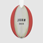 ラグビーパーソナライズされた収集可能セラミックオーナメント オーナメント (裏面)