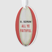 ラグビーパーソナライズされた収集可能セラミックオーナメント オーナメント (正面)