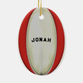 ラグビーパーソナライズされた収集可能セラミックオーナメント セラミックオーナメント (裏面)