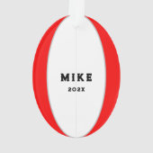 ラグビーパーソナライズされた収集可能 オーナメント (裏面)