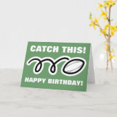 ラグビーファンと選手のための誕生日カード カード (黄色い花)