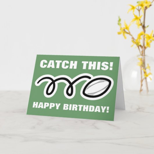 ラグビーファンと選手のための誕生日カード カード (黄色い花)