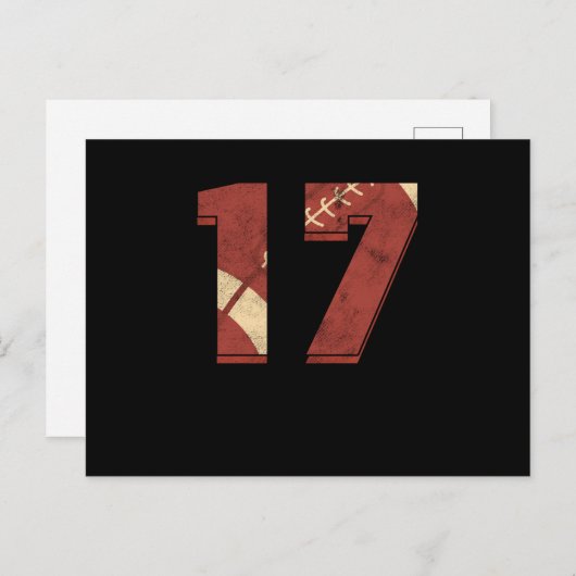 ラグビーフットボール17th誕生日スポーツギフト ポストカード (正面/裏面)