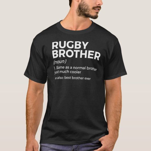 ラグビーブラザー定義最高のブラザーエバー Tシャツ (正面)
