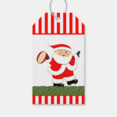 ラグビープレーヤークリスマスギフトタグ ギフトタグ (正面)