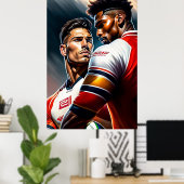 ラグビープレーヤーズアートポスター ポスター (ホームオフィス)