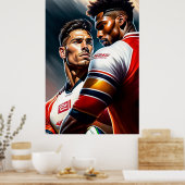 ラグビープレーヤーズアートポスター ポスター (キッチン)