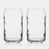 ラグビープレーヤープリント16oz缶グラス ガラス缶 (左)