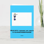 ラグビープレーヤ誕生日カード カード (裏面)