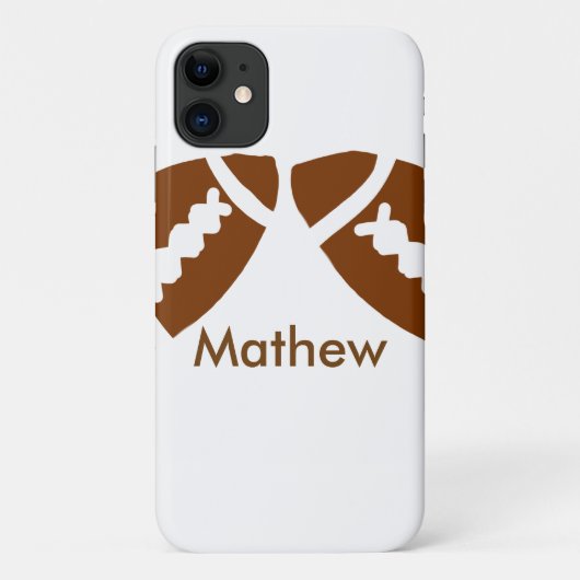 ラグビーベースボールスポーツを追加する名前の少年の子供の男性のギフト Case-Mate iPhoneケース (裏面)