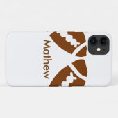 ラグビーベースボールスポーツを追加する名前の少年の子供の男性のギフト Case-Mate iPhoneケース (裏面(横))