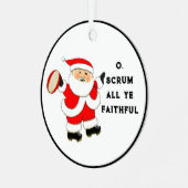 ラグビーホリデーギフト メタルオーナメント (正面左)