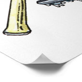 ラグビーボールイラストレーション、テニスラケット ポスター (角)