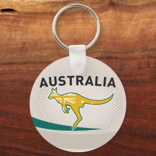 ラグビーボールオーストラリアkangaroo wallaby キーホルダー (正面)