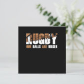 ラグビーボールラグビーチームラグビープレーヤーサッカーギフト 招待状 (スタンド正面)