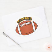 ラグビーボール付き文字 楕円形シール (封筒)