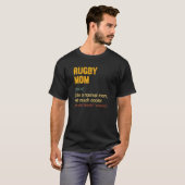 ラグビーママ定義ラグビー誇りを持ったビーママ Tシャツ (正面フル)
