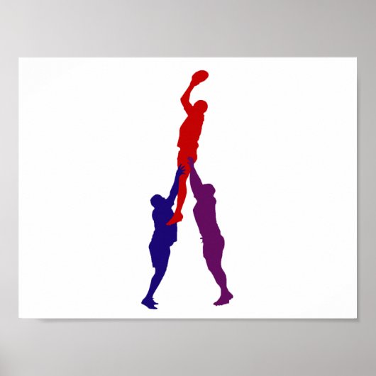 ラグビーラインアウトポスター ポスター (正面)