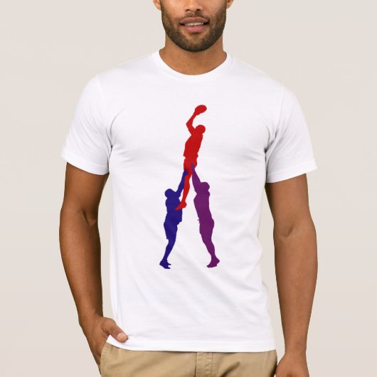 ラグビーラインアウトメンズTシャツ Tシャツ (正面)
