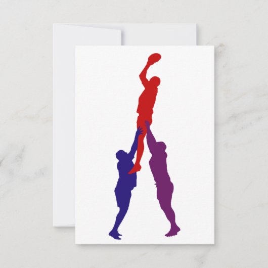 ラグビーラインアウト招待状 招待状 (正面)