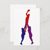 ラグビーラインアウト招待状 招待状 (正面/裏面)