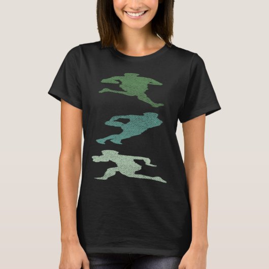 ラグビーレトロ選手 Tシャツ (正面)