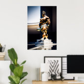 ラグビー像 – キャンバスアートプリント ポスター (ホームオフィス)