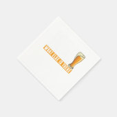 ラグビー及びビールラグビープレーヤーラグビーチームギフト スタンダードカクテルナプキン (角)