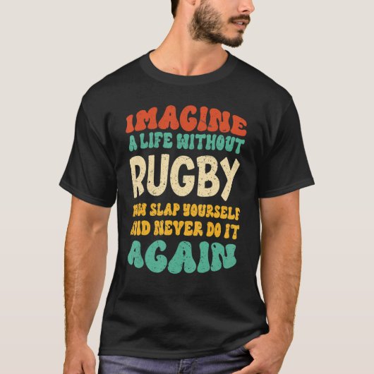ラグビー愛を語るラグビー用 Tシャツ (正面)