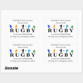 ラグビー感動的引用文 長方形シール (シート)