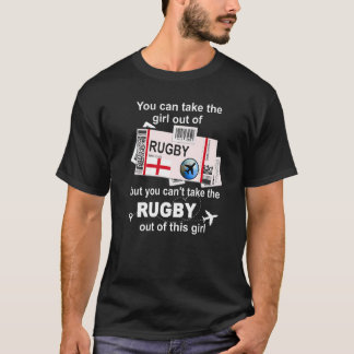 ラグビー搭乗券 ラグビー ウォリックシャー ガール Tシャツ