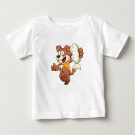 ラグビー犬のベビーのTシャツ ベビーTシャツ
