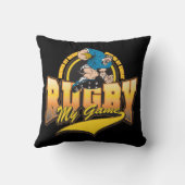 ラグビー私のゲーム クッション (裏面)