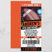 ラグビー観戦チケットお誕生日パーティー子供 招待状 (正面/裏面)