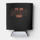 ラグビー誇りを持ったビーパパサッカースポーツスパイラー 缶クーラー (正面)