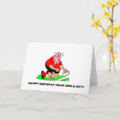 ラグビー誕生日挨拶 カード (黄色い花)